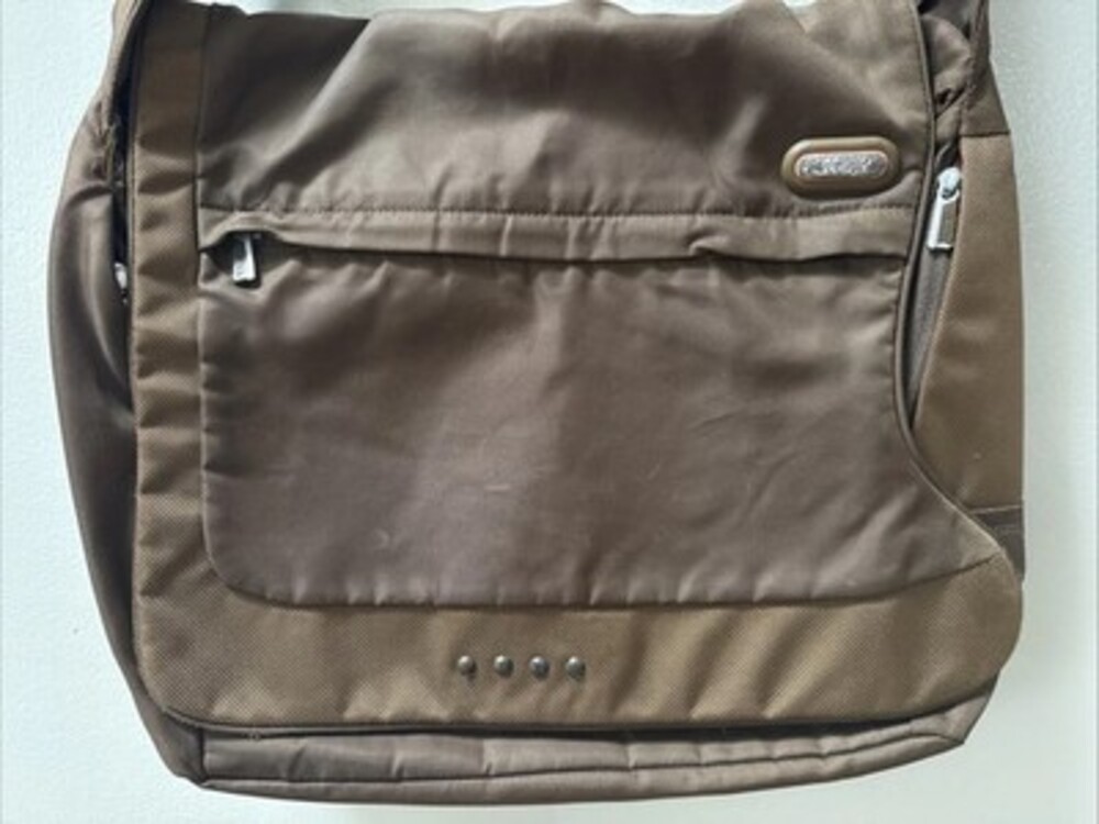 Tumi 5112B Expandable Brown Orange Laptop Messenger Shoulder Bag Gorpcore